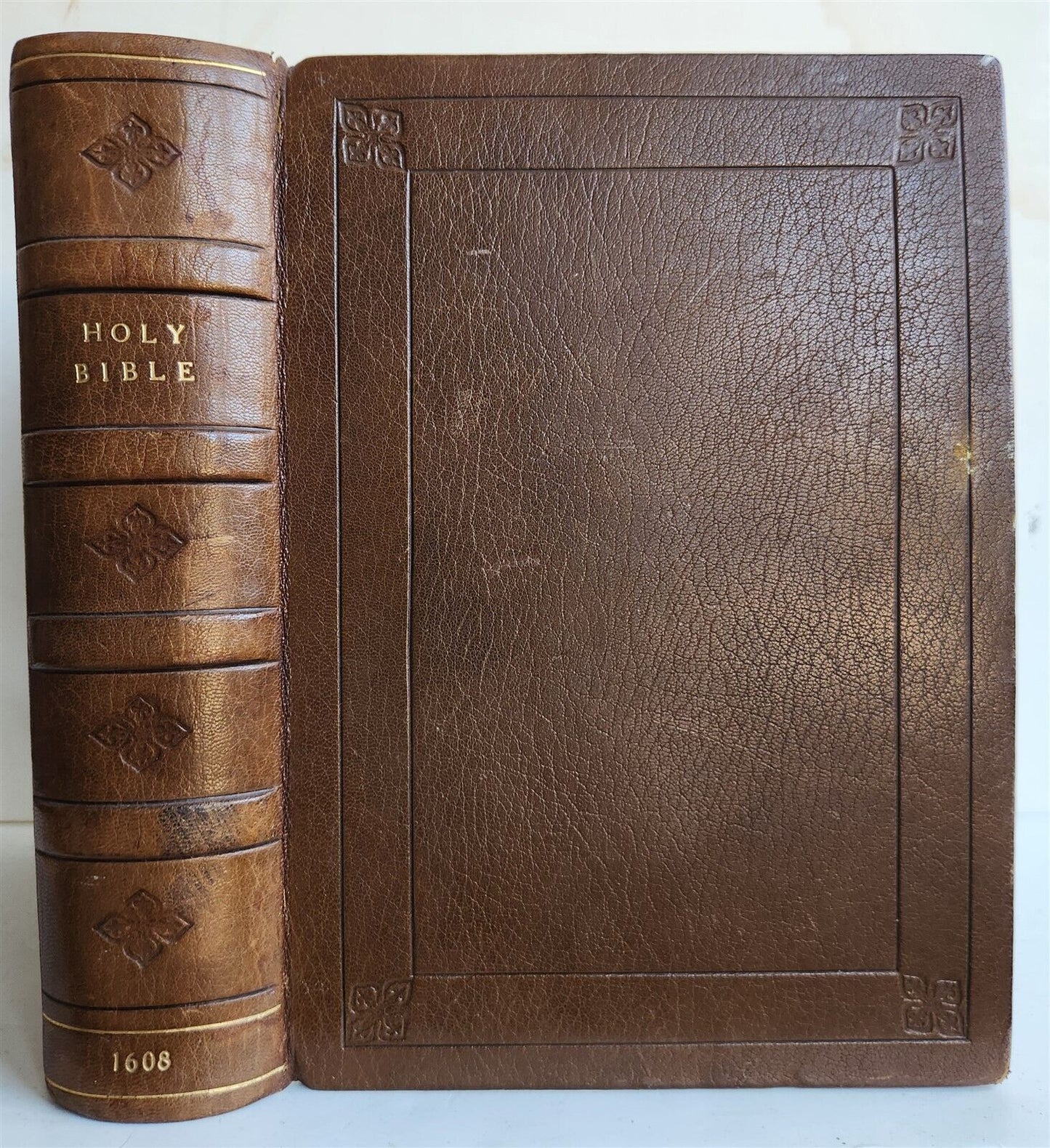 1608 BIBLE in ENGLISH antique Old & New Testament printed by ROBERT BARKER