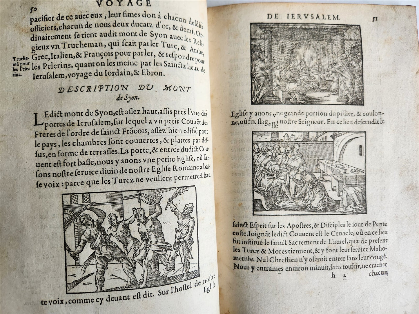 1573 VOYAGE to JERUSALEM & HOLY LAND PLACES antique FULLY ILLUSTRATED w/ MAPS