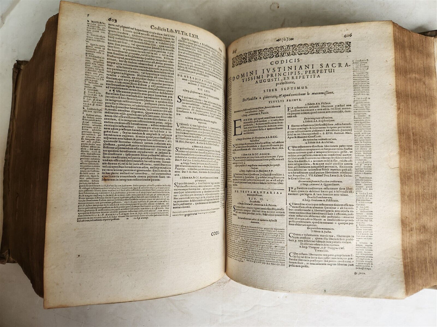 1663 CORPUS JURIS CIVILIS by Denis Godefroy antique VELLUM BINDING
