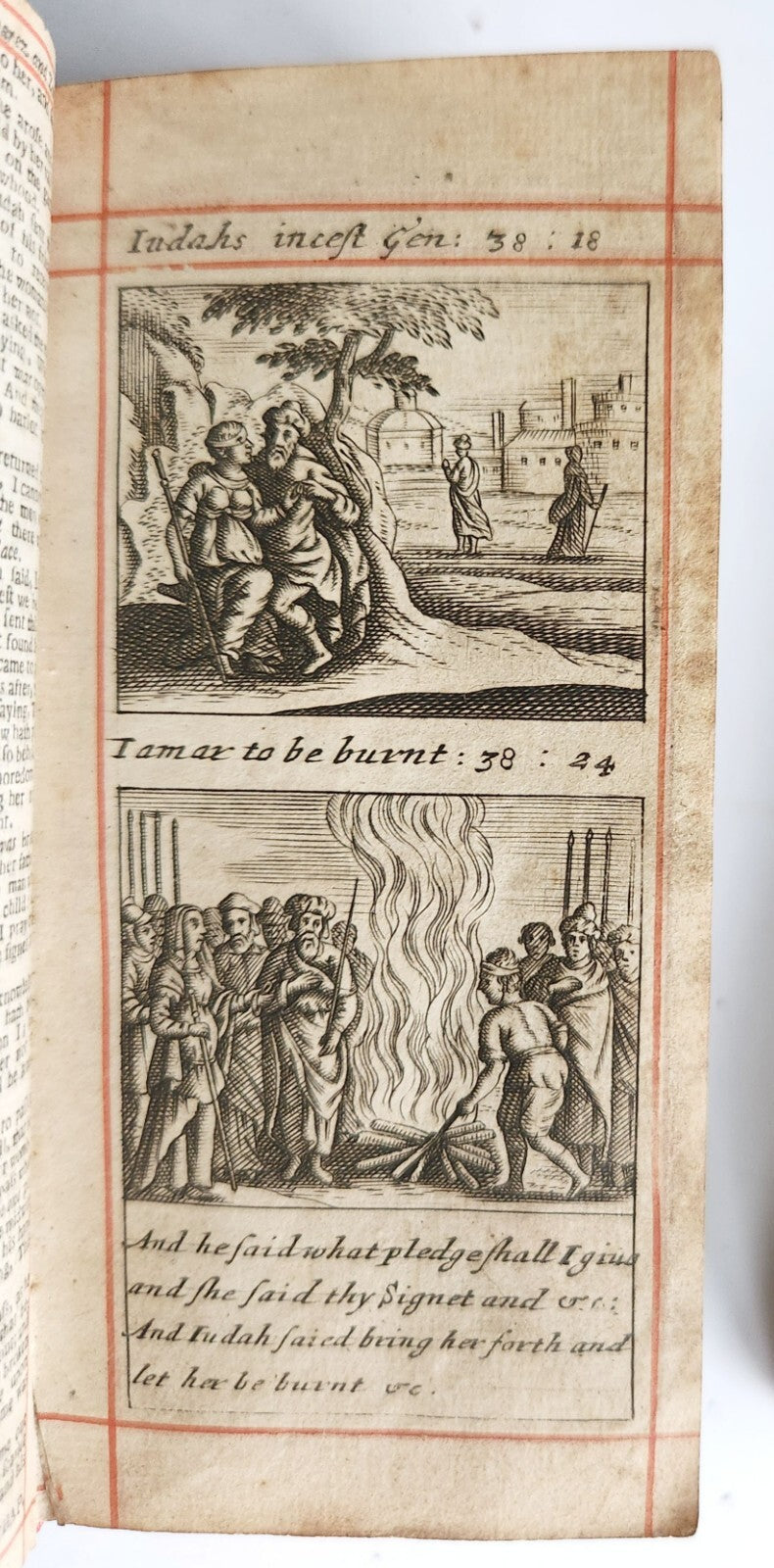 1684 BIBLE in ENGLISH ILLUSTRATED w/89 PLATES 2 VOLS OLD & NEW TESTAMENT antique