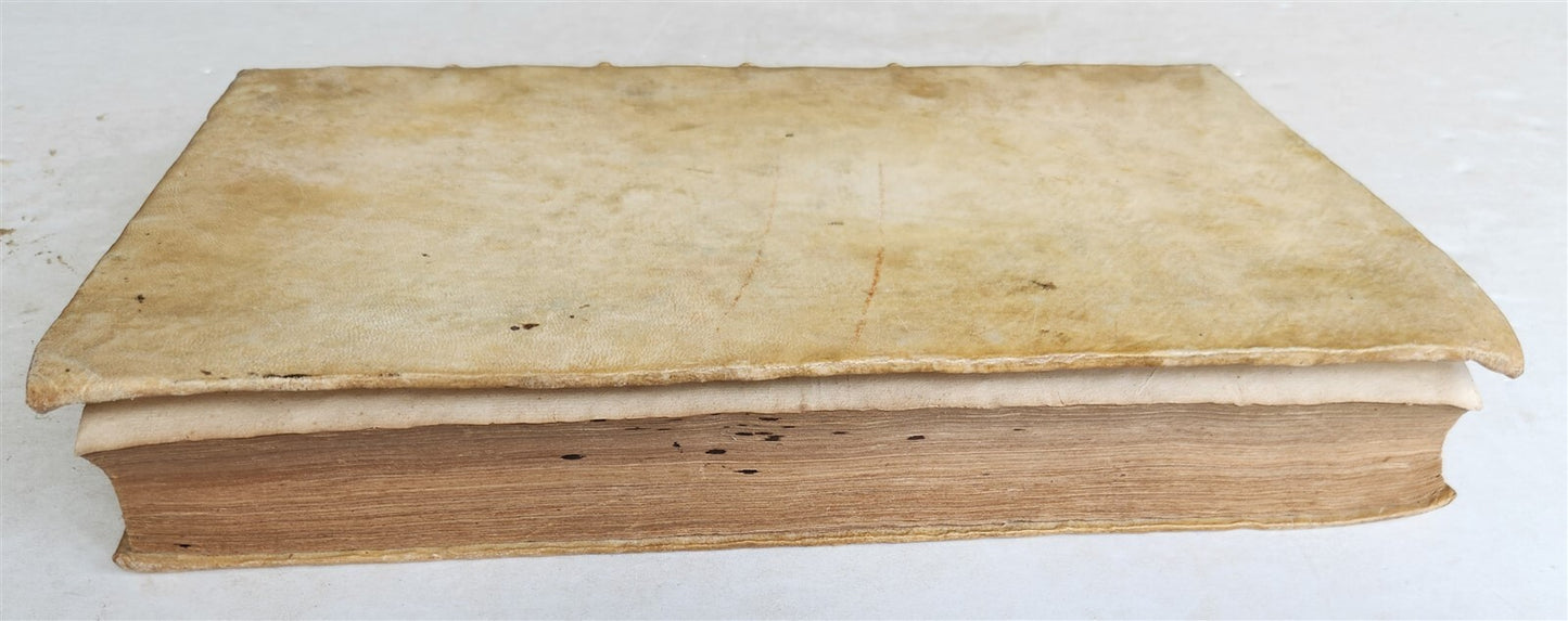 1637 LAW BOOK by IOANNIS ANTONII BELLONI VELLUM FOLIO w/MANUSCRIPT TITLE antique