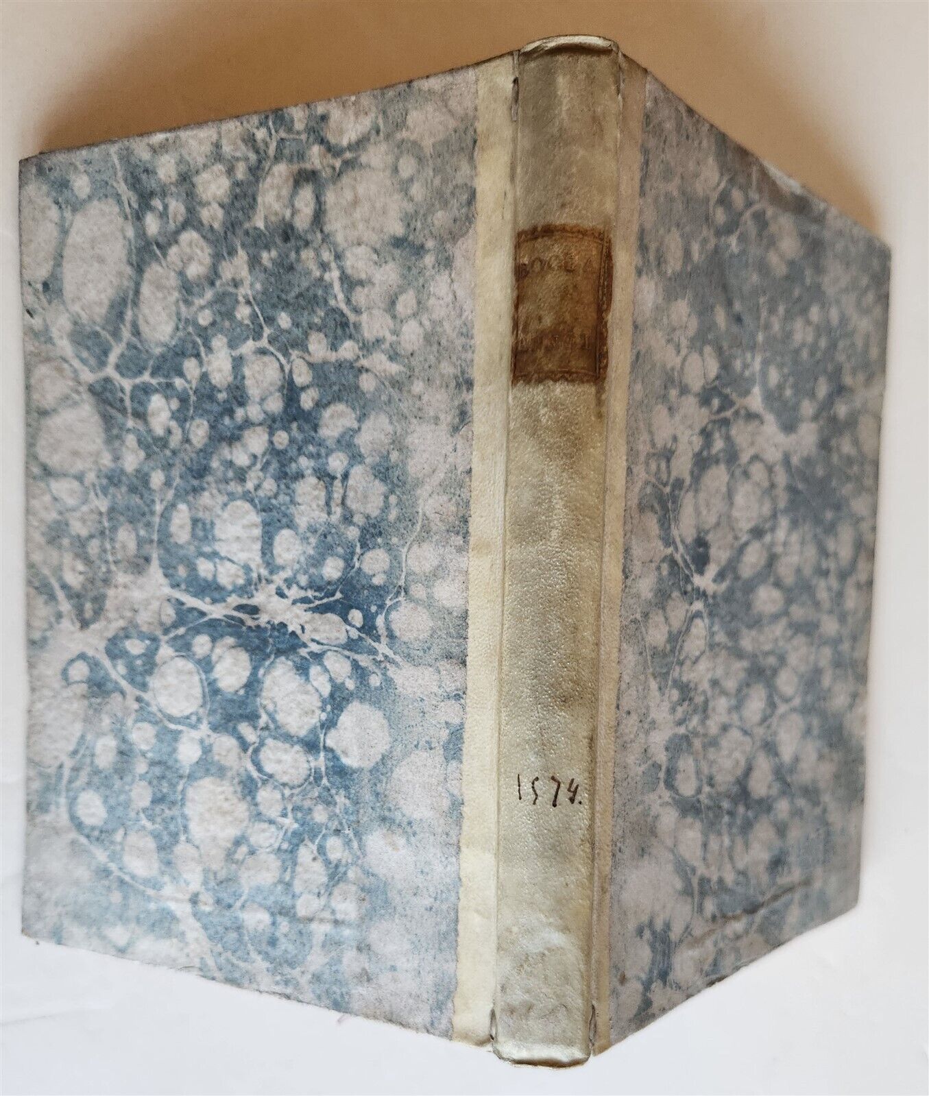 1573 GIUNTI PRESS ANNOTATION on DECAMERON by GIOVANNI BOCCACCIO antique VELLUM