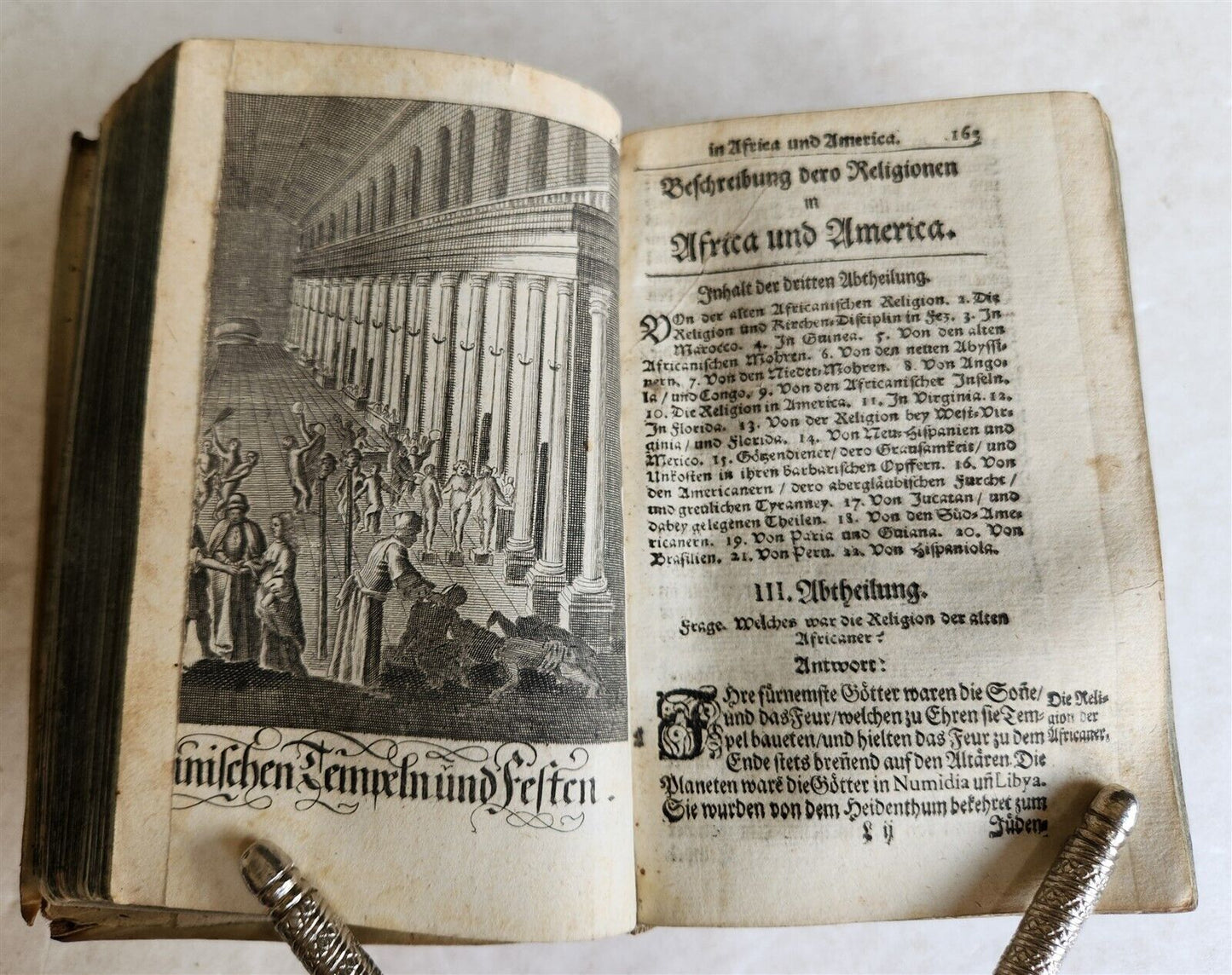 1674 WORLD'S RELIGIOUS SERVICES FULLY ILLUSTRATED antique VELLUM BINDING