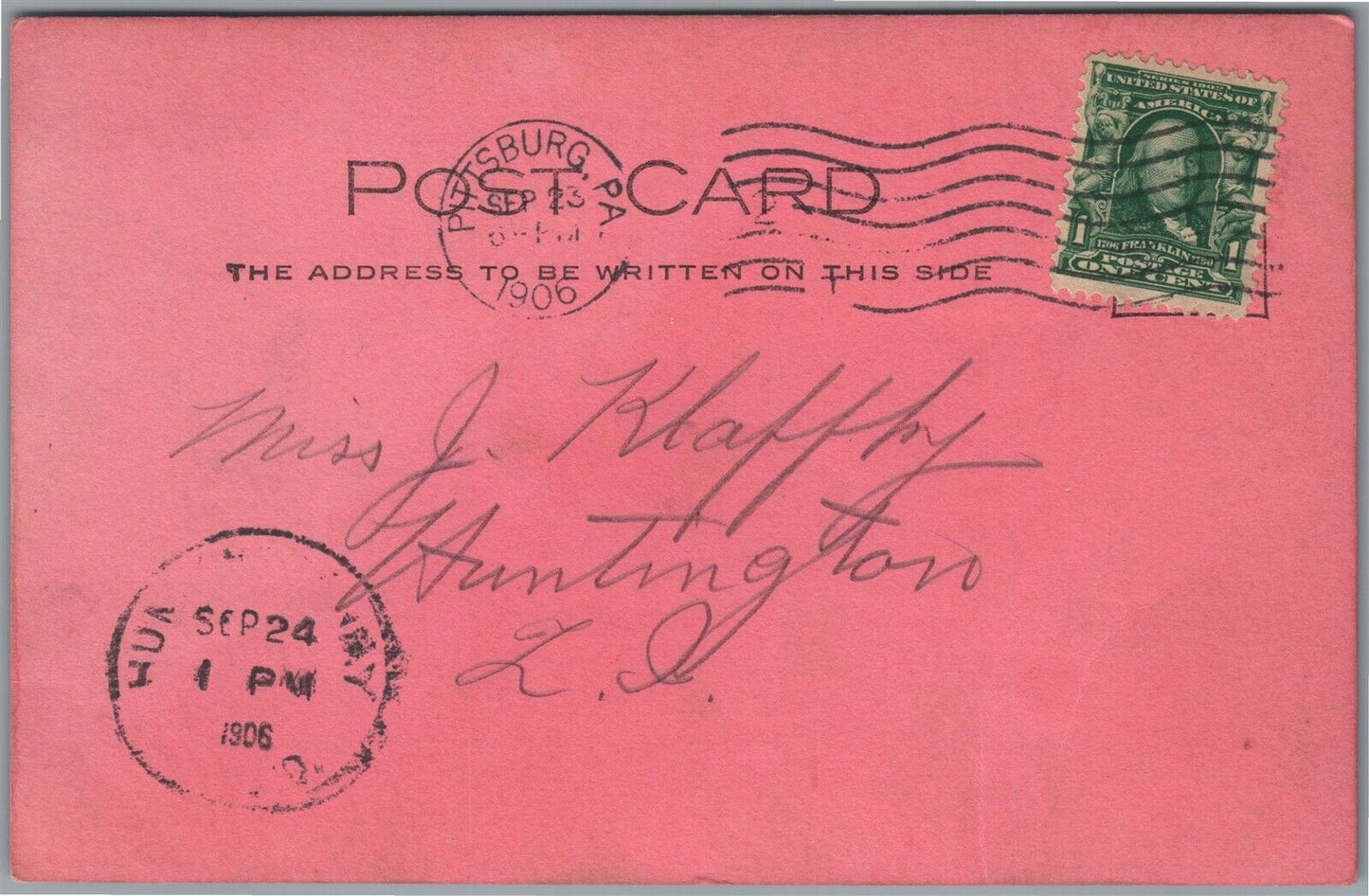 PITTSBURG PA BY NIGHT ANTIQUE POSTCARD