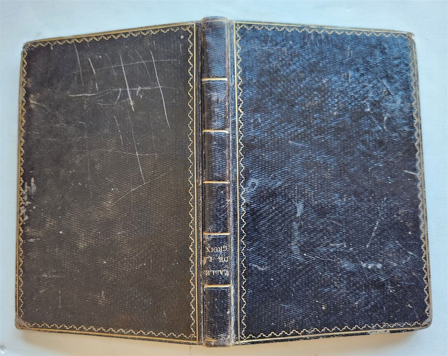 1651 PRAYER BOOK in FRENCH & LATIN BEAUTIFULLY ILLUSTRATED antique FINE BINDING