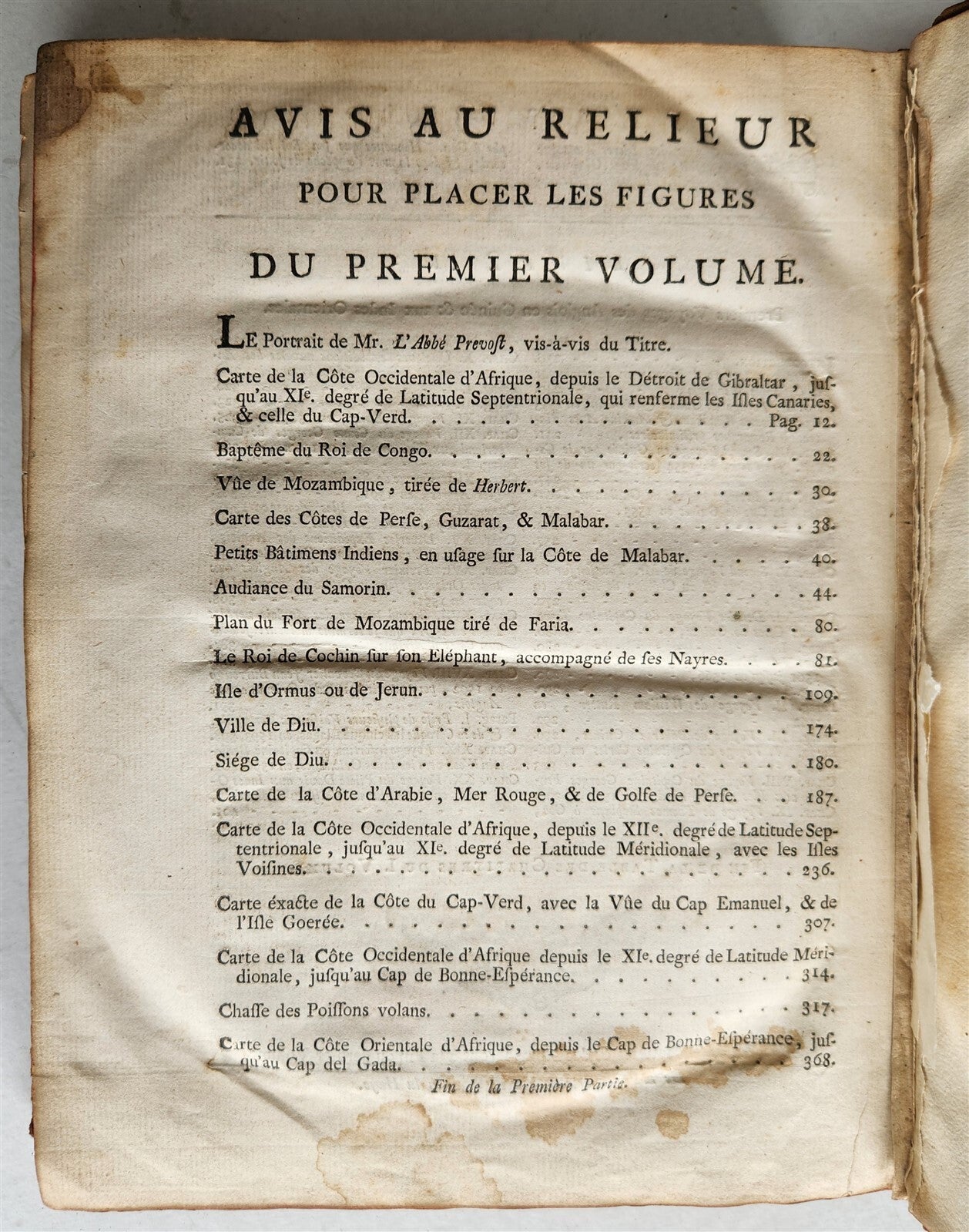 1747 HISTORY of VOYAGES by Prevost antique ILLUSTRATED JORNEY to EAST INDIES V.1