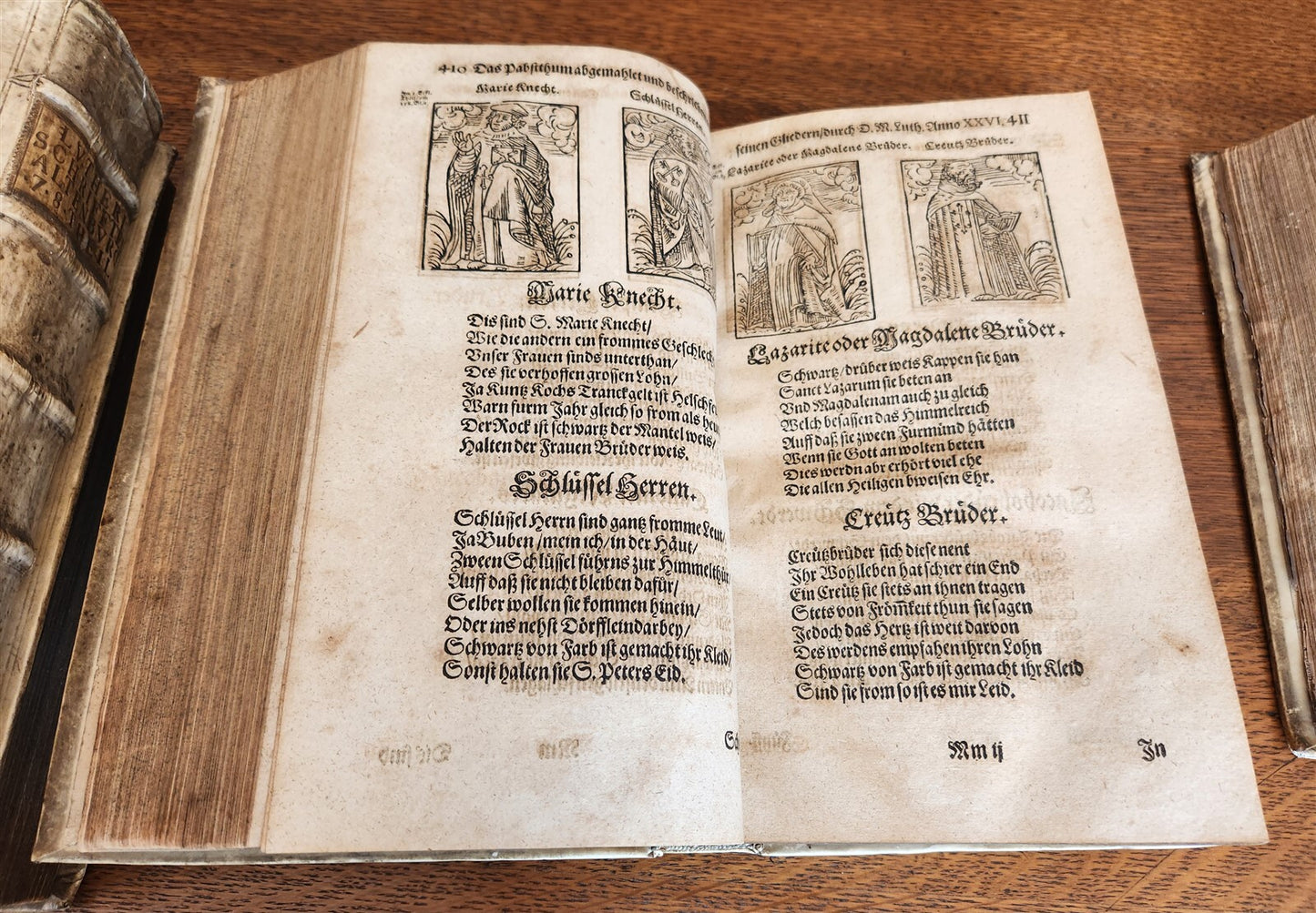 1661-1664 MARTIN LUTHER WORKS 7 FOLIO VOLS antique VELLUM in GERMAN ILLUSTRATED