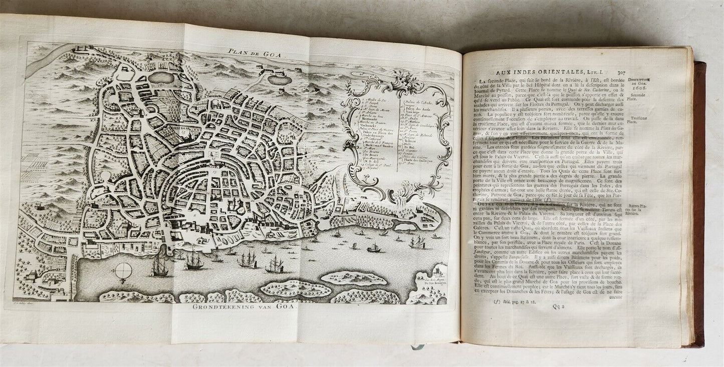1753 PYLARD TRAVELS TO EAST INDIES antique Histoire generale des voyages ILLUSTR