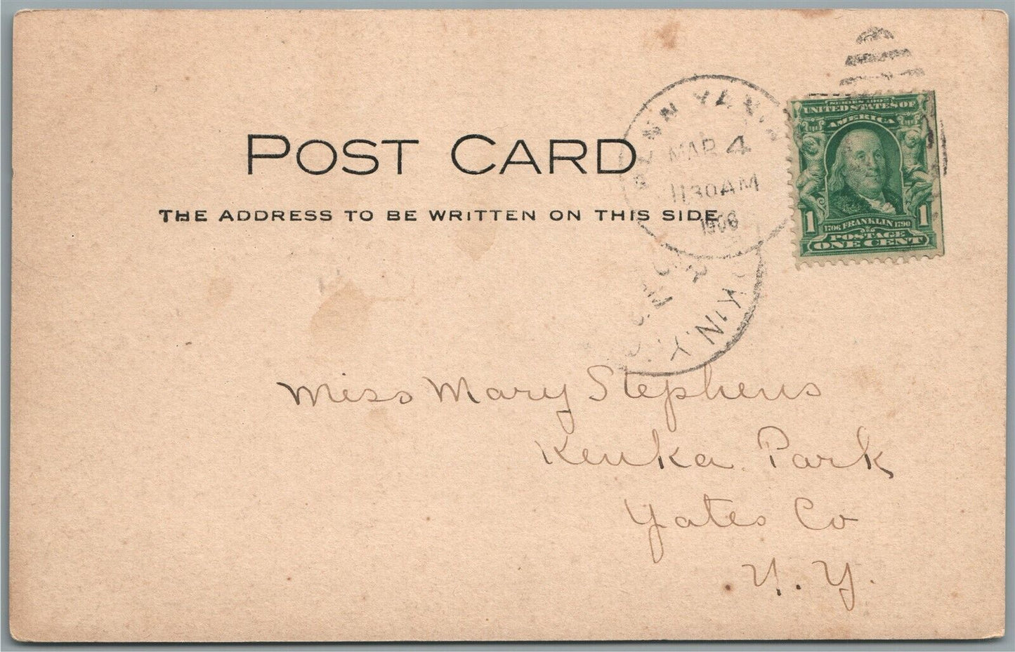 PEN YAN NY LIBERTY STREET ANTIQUE REAL PHOTO POSTCARD RPPC