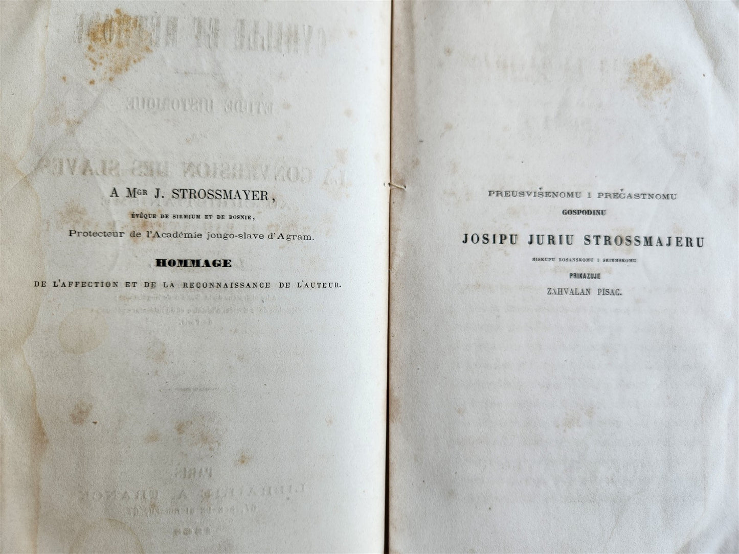 1868 HISTORICAL STUDY on CONVERSION of SLAVS TO CHRISTIANITY antique in FRENCH