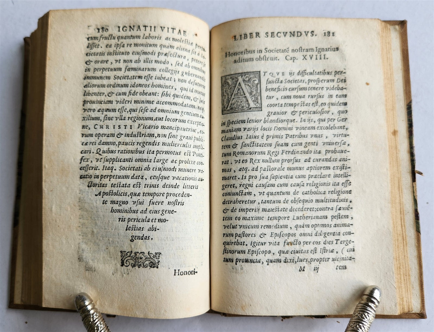 1585 IGNATII LOYOLA BIOGRAPHY antique De vita et moribus Ignatii Loiolae 16th C.