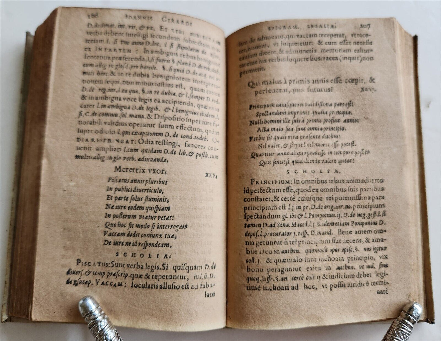 1656 EPIGRAMMS by JEAN GIRARD antique VELLUM Epigrammata Legalia Facetissima