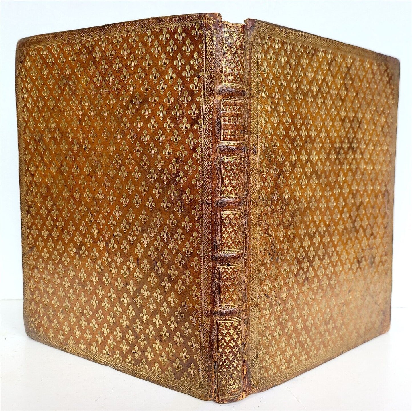 1661 AMAZING BINDING MORAL & POLITICAL MAXIMS by J.P. de la Serre FRENCH antique