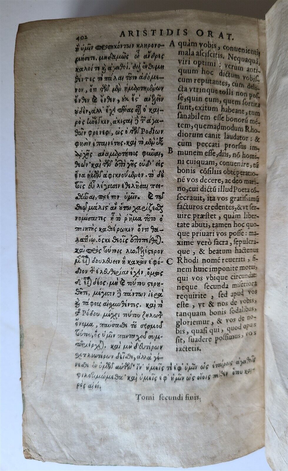1604 AELIUS ARISTIDES 2 VOLUMES antique Adrianensis Oratoris Clarissimi RARE