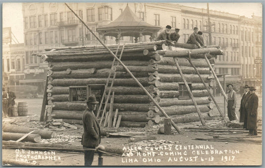 LIMA OH ALLEN COUNTY CENTENNIAL ANTIQUE REAL PHOTO POSTCARD RPPC