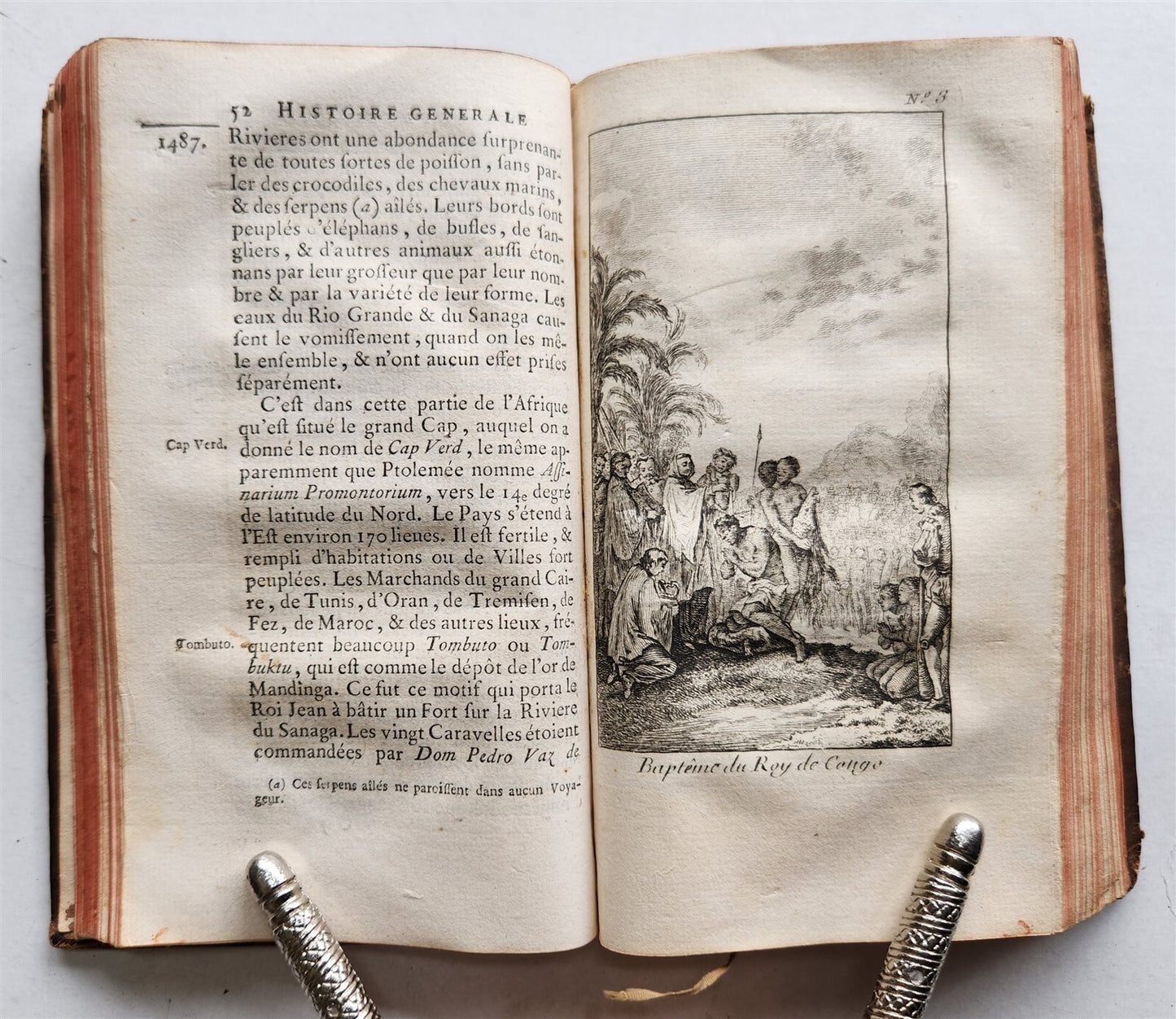 1749 HISTOIRE des VOYAGES VOL.1 antique illustrated TRAVELS to AFRICA & INDIA