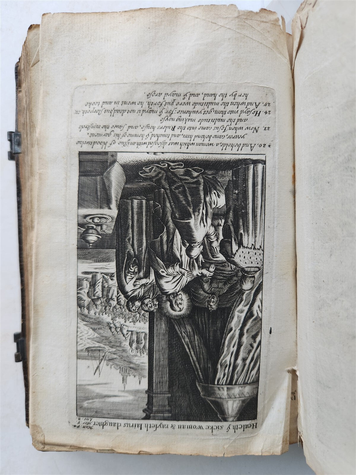 1631-34 BIBLE in ENGLISH ILLUSTRATED NEW TESTAMENT COMMON PRAYERS PSALMS antique
