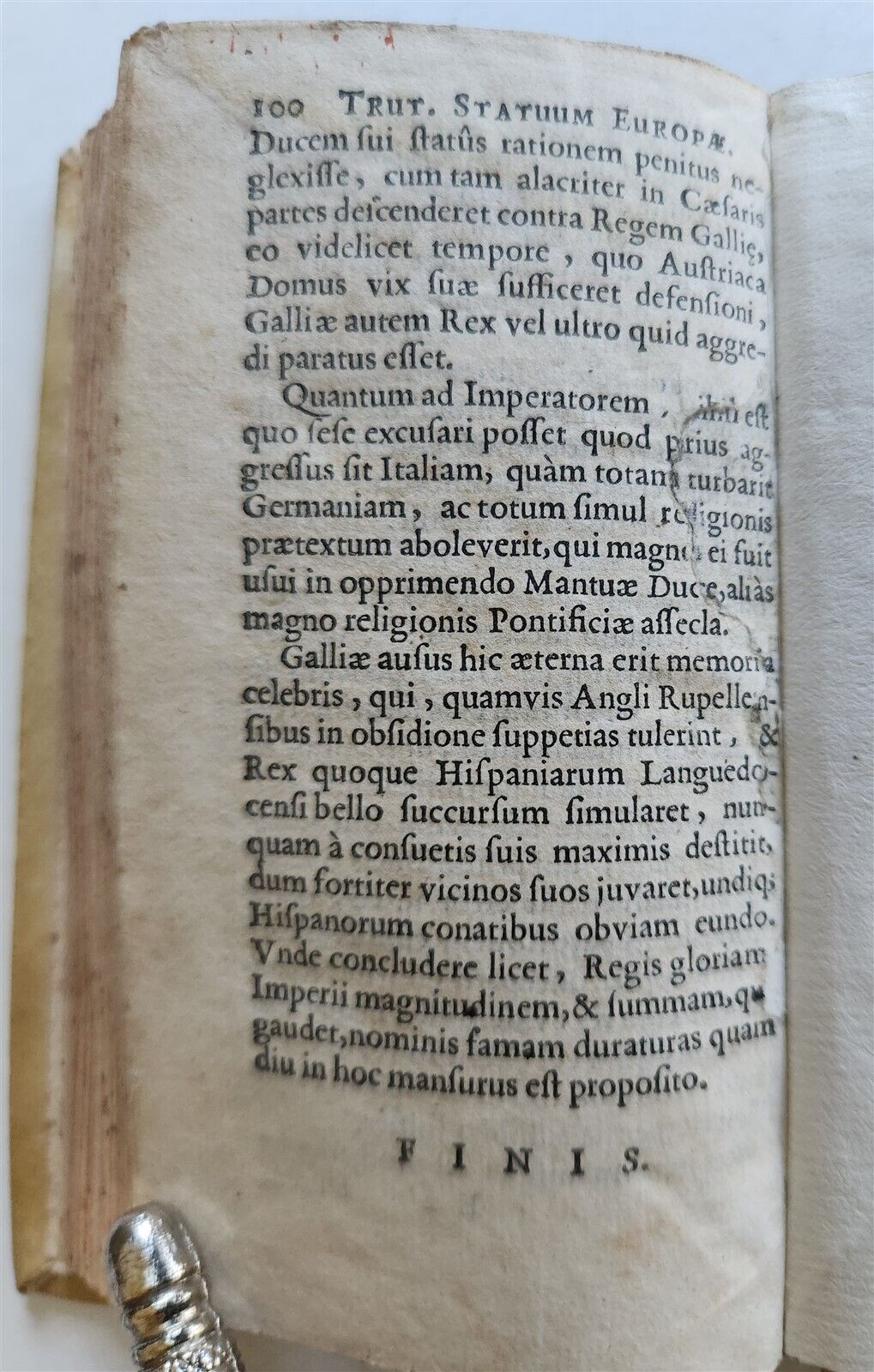 1645 TRUTINA STATUUM EUROPAE antique VELLUM BINDING