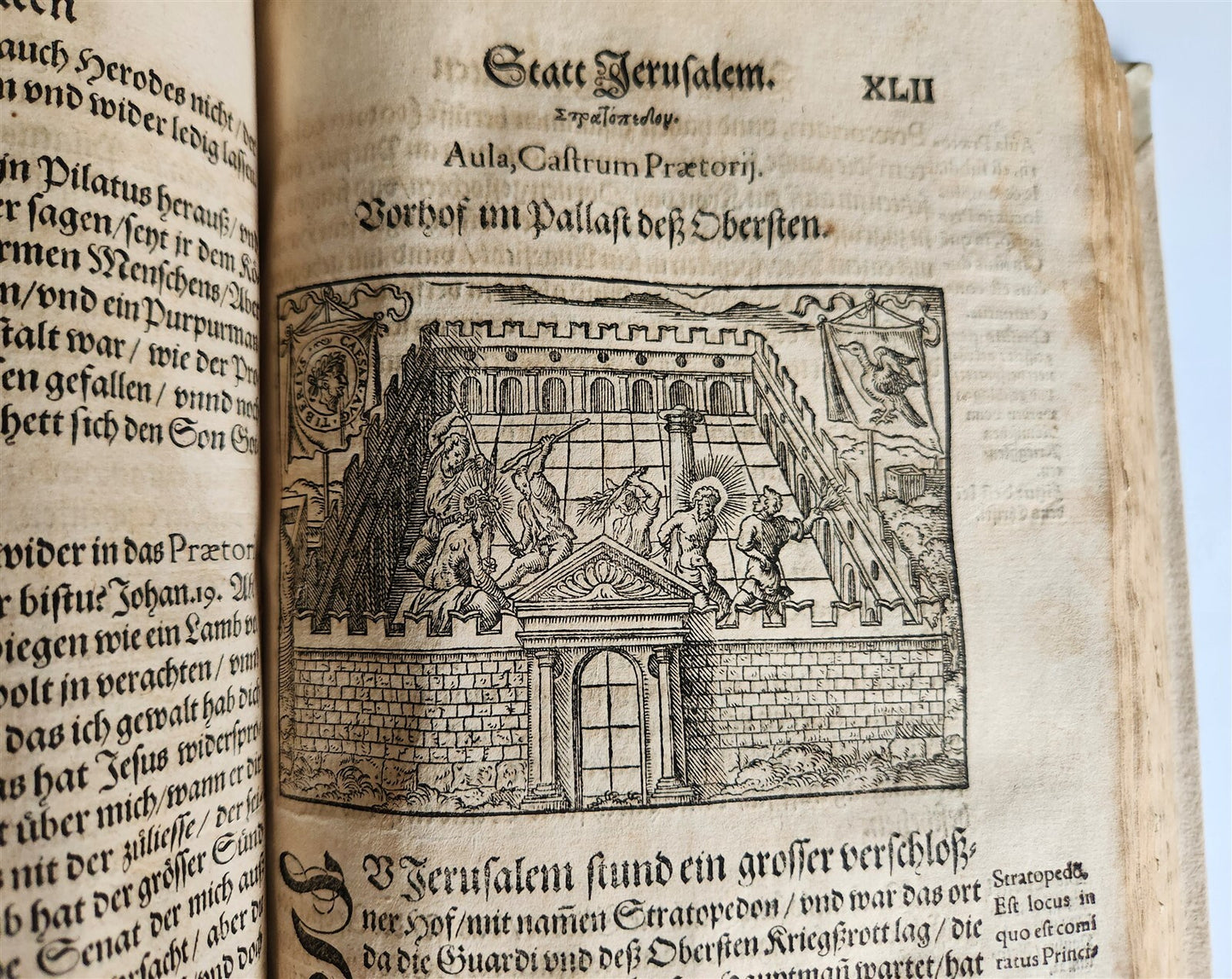 1563 JERUSALEM ANCIENT CAPITAL of JEWS antique ILLUSTRATED FOLIO in GERMAN