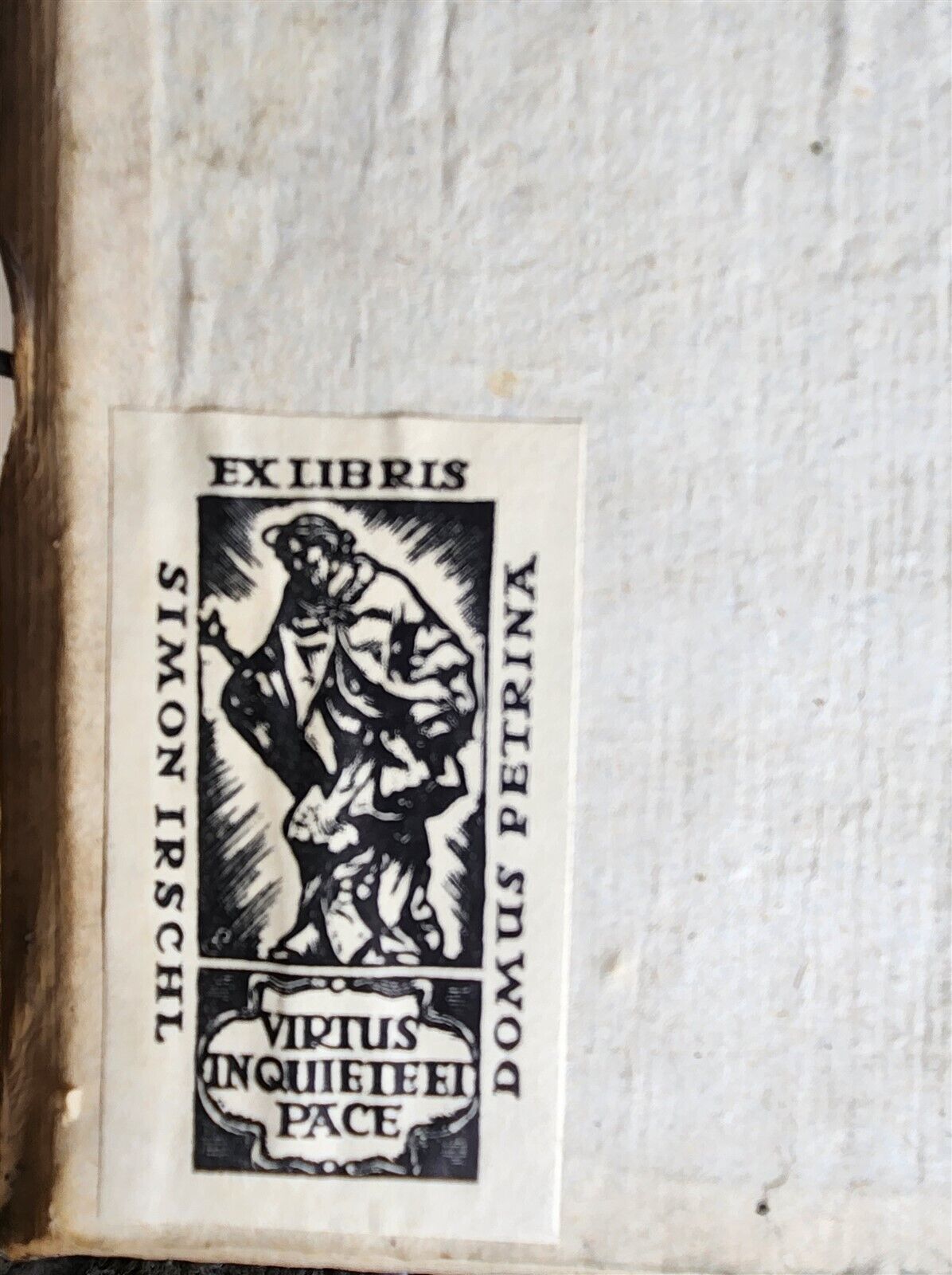 1748 CANON LAW by ESPENIUS antique BLIND-STAMPED PIGSKIN FOLIO