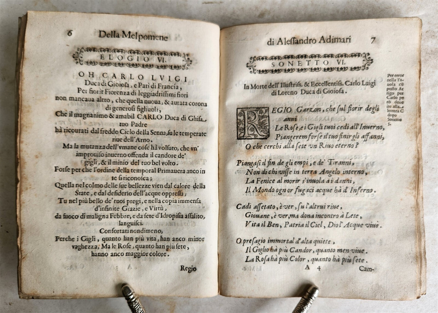1649 LA MELPOMENE OPERA antique VELLUM BOUND POETRY in FRENCH