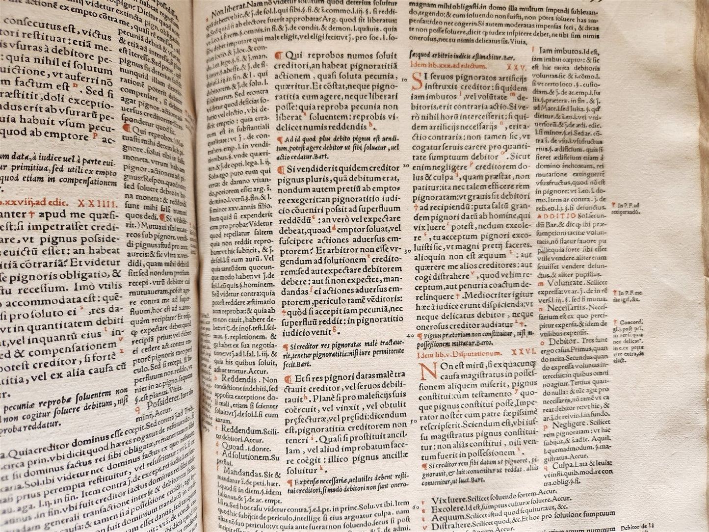 1557 LAW BOOK PART of Corpus Juris Civilis DIGESTA antique MASSIVE FOLIO vellum
