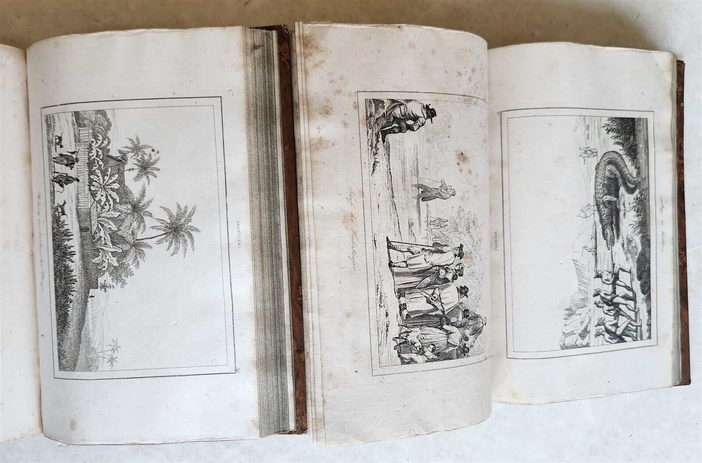 1838 ILLUSTRATED HISTORY of NORTH AMERICA Brazil Columbia & Gyana antique