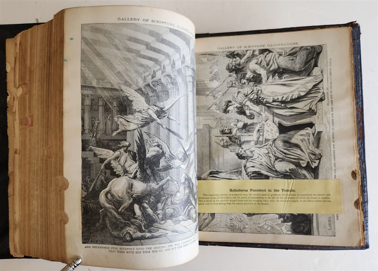 1870s BIBLE SALESMAN SAMPLE RARE antique AMERICANA ILLUSTRATED FOLIO G. DORE