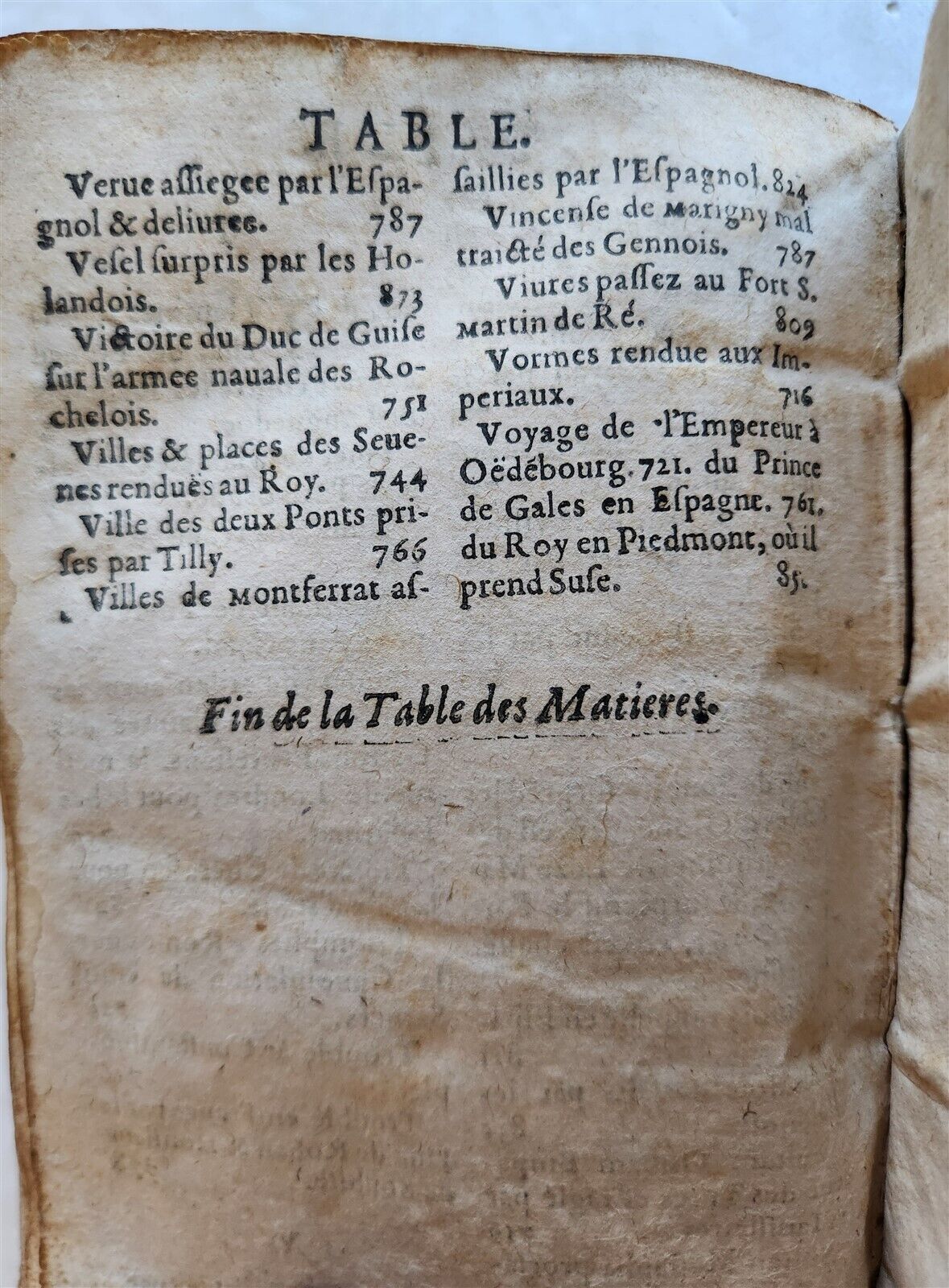 1633 WORLD'S HISTORY by H. Turselin antique in FRENCH vellum bound