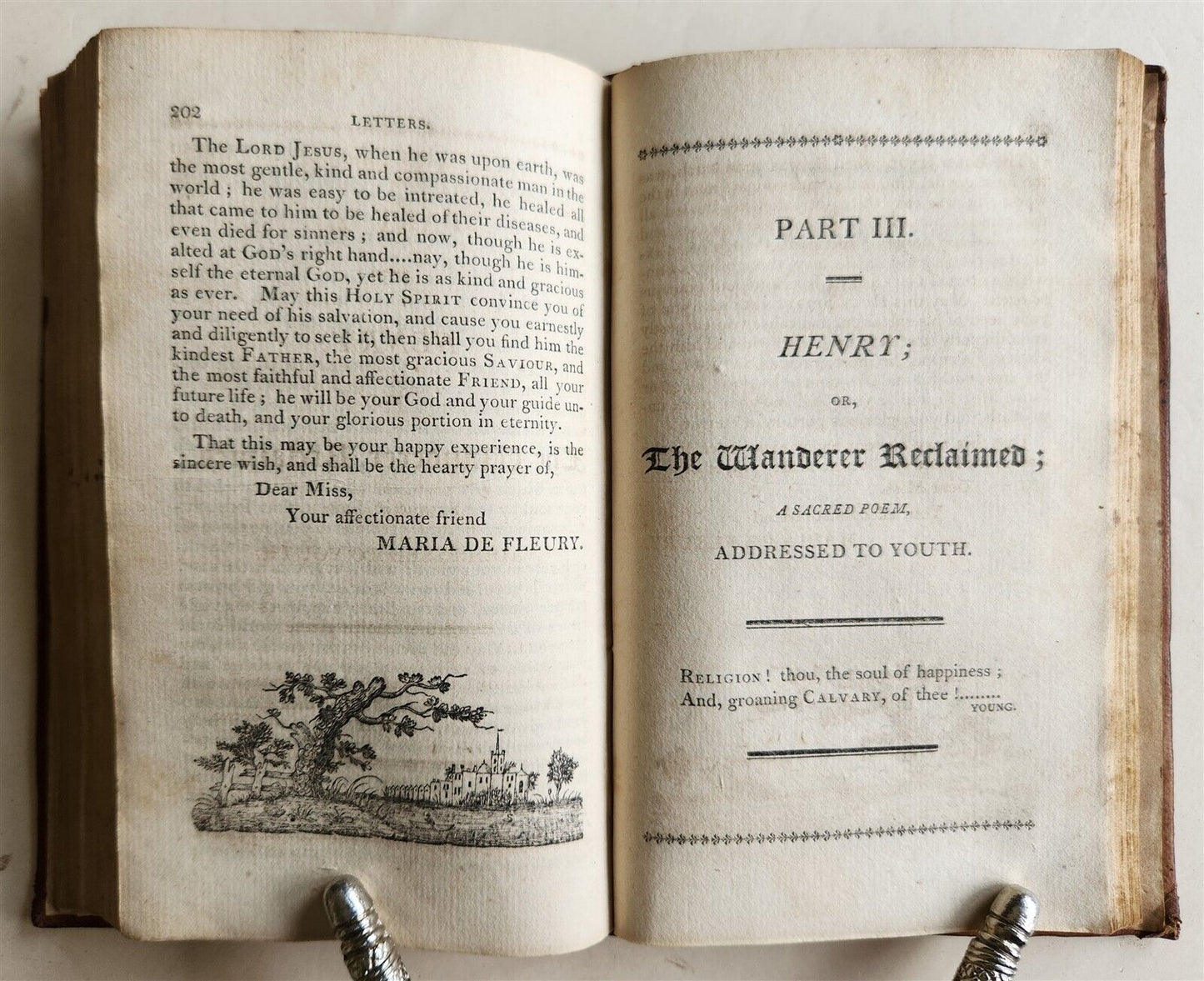 1803 DIVINE POEMS & ESSAYS by MARIA DE FLEURY antique AMERICANA female author