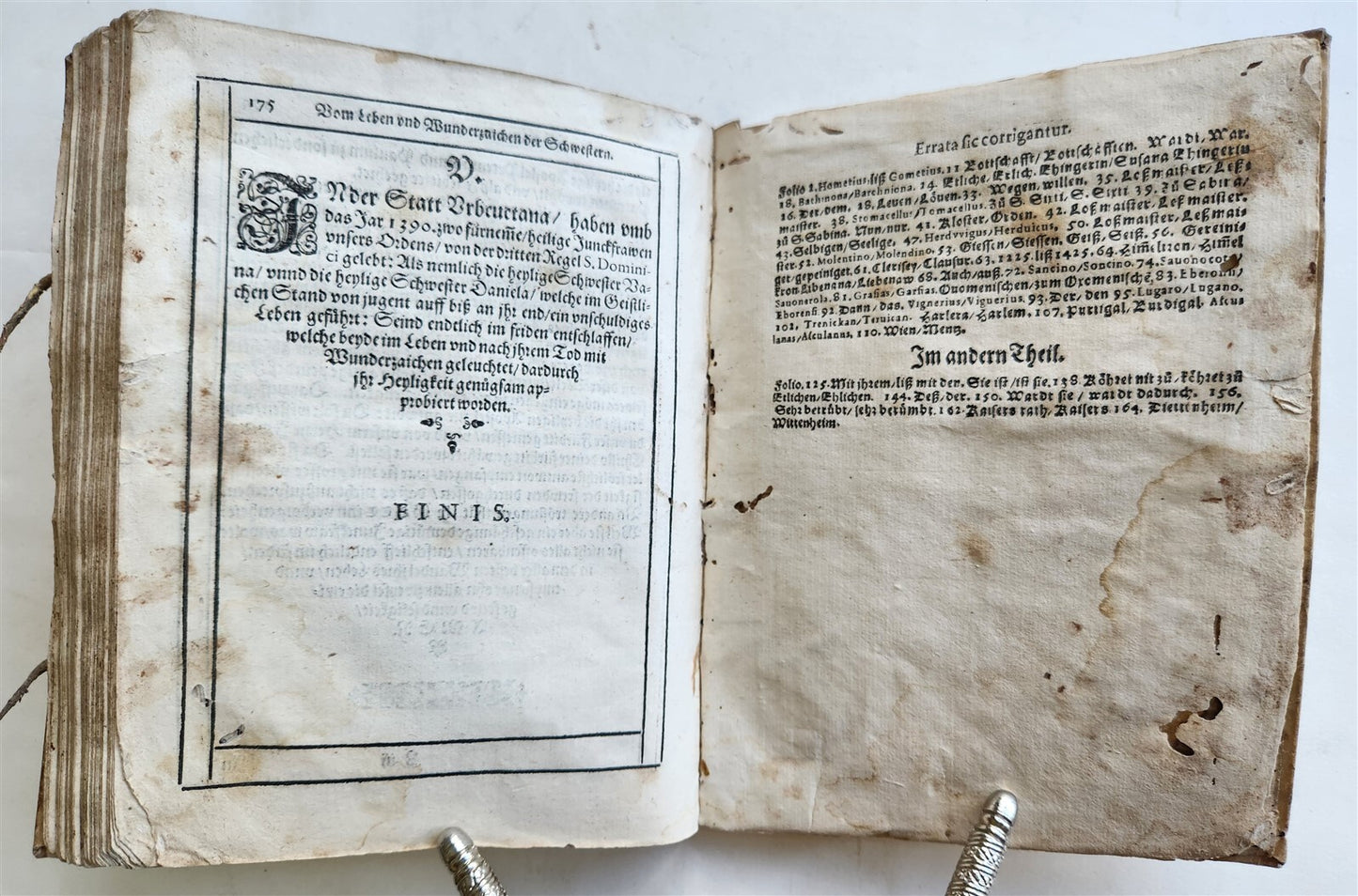 1596 HISTORICAL CHRONICLE of GERMAN RELIGIOUS ORDER antique Kurtze Chronica RARE