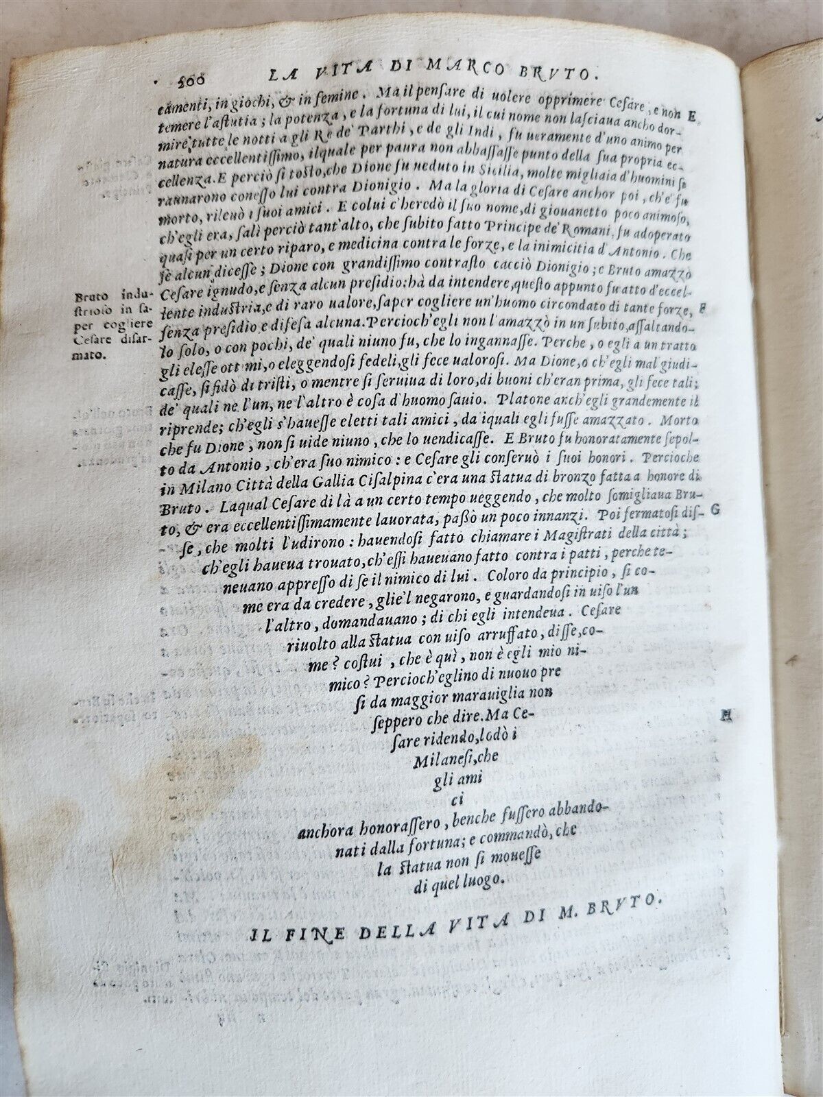1566 LIFE of PLUTARCH 2 VOLUMES antique in ITALIAN 16th CENTURY VELLUM BOUND