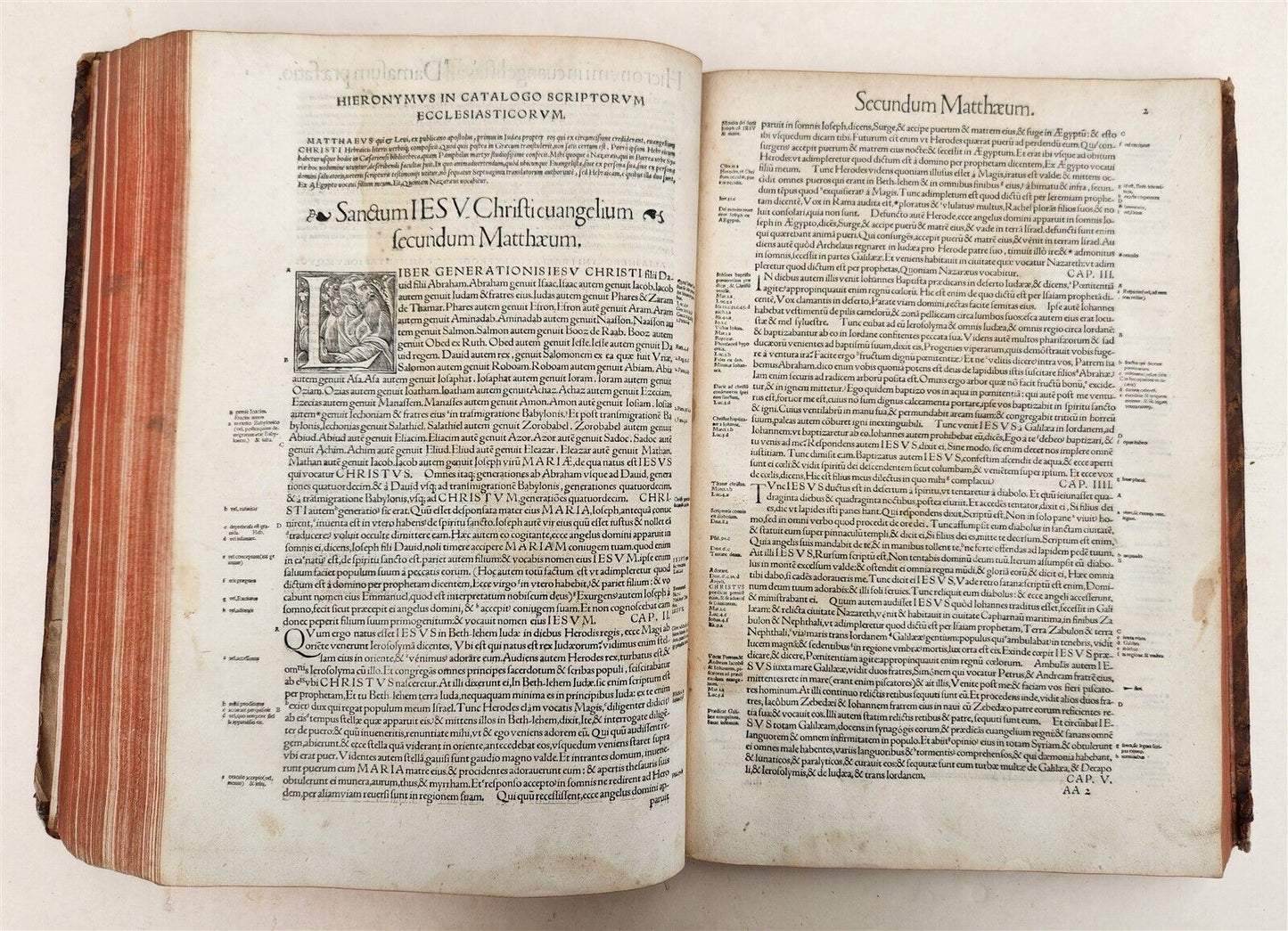 1537 BIBLE in LATIN antique FOLIO BIBLIA BREVES IN AEDEM ANNOTATIONES 16th CENT.