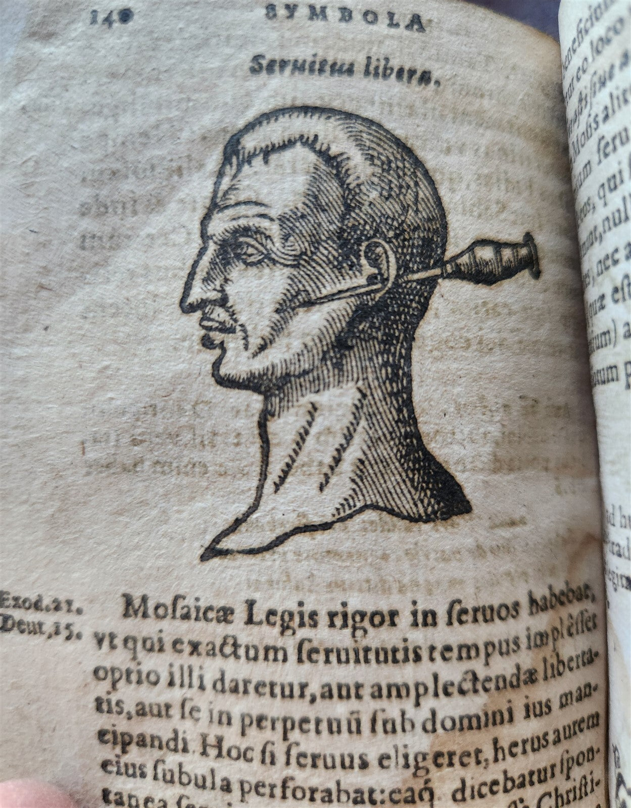 1596-1600 EMBLEMATA antique ILLUSTRATED w/ 270 WOODCUTS PLANTIN VELLUM BINDING