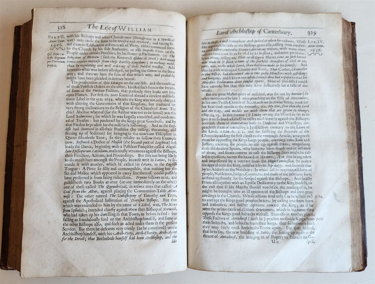 1668 CYPRIANUS ANGLICUS History of Life and Death of Prelate William antique