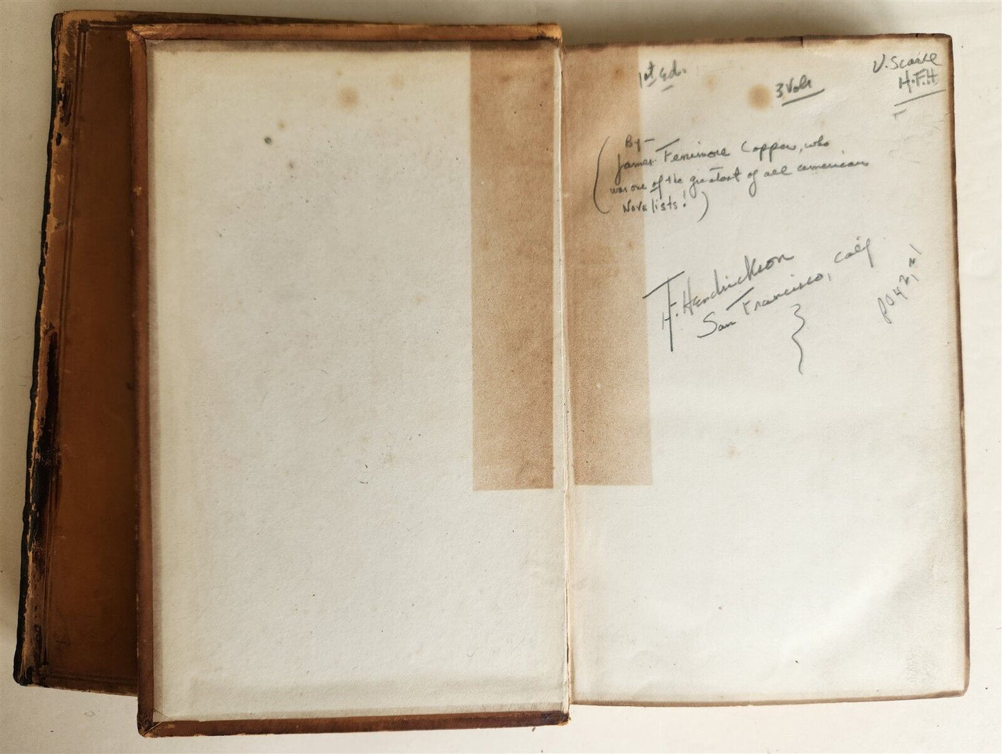 1842 TWO ADMIRALS TALE OF THE SEA by FENIMORE COOPER antique 1st ENGLISH EDITION