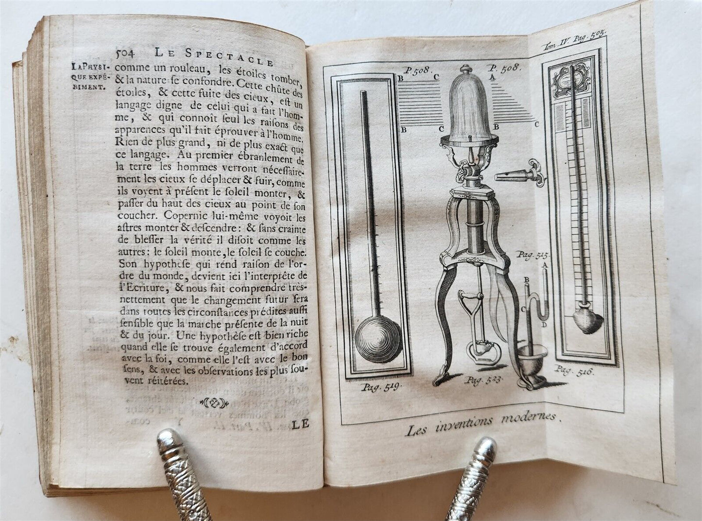 1739 SPECTACLE DE LA NATURE antique ILLUSTRATED w/ ASTRONOMY PLATES & MAPS