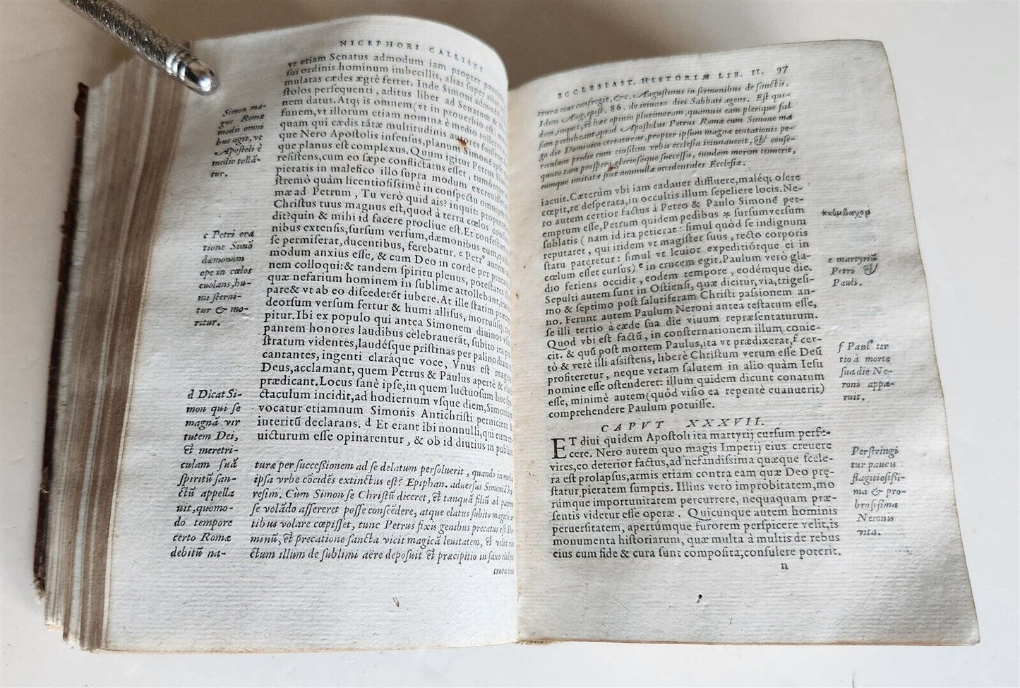 1566 ECCESIASTICAL HISTORY by CALLISTUS antique 16th CENTURY period binding
