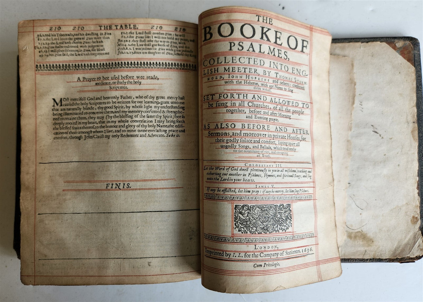 1635 BIBLE in ENGLISH antique