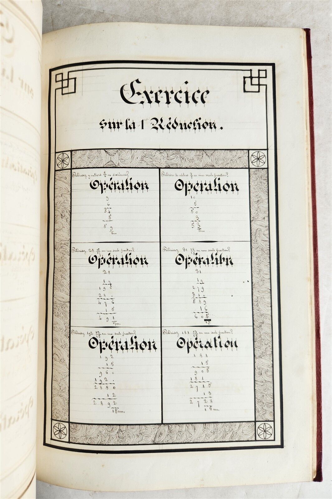 1840 MANUSCRIPT in FRENCH antique FOLIO 57 leaves