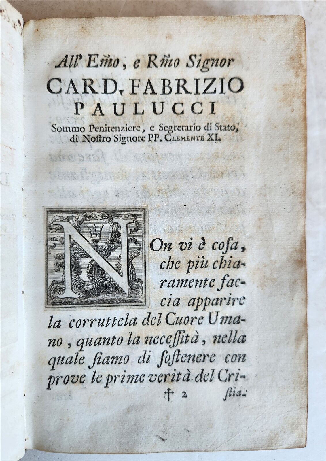 1721 LETTERE DI RELIGIONE e DI METAFISICA FRANCESCO di SALIGNAC antique VELLUM