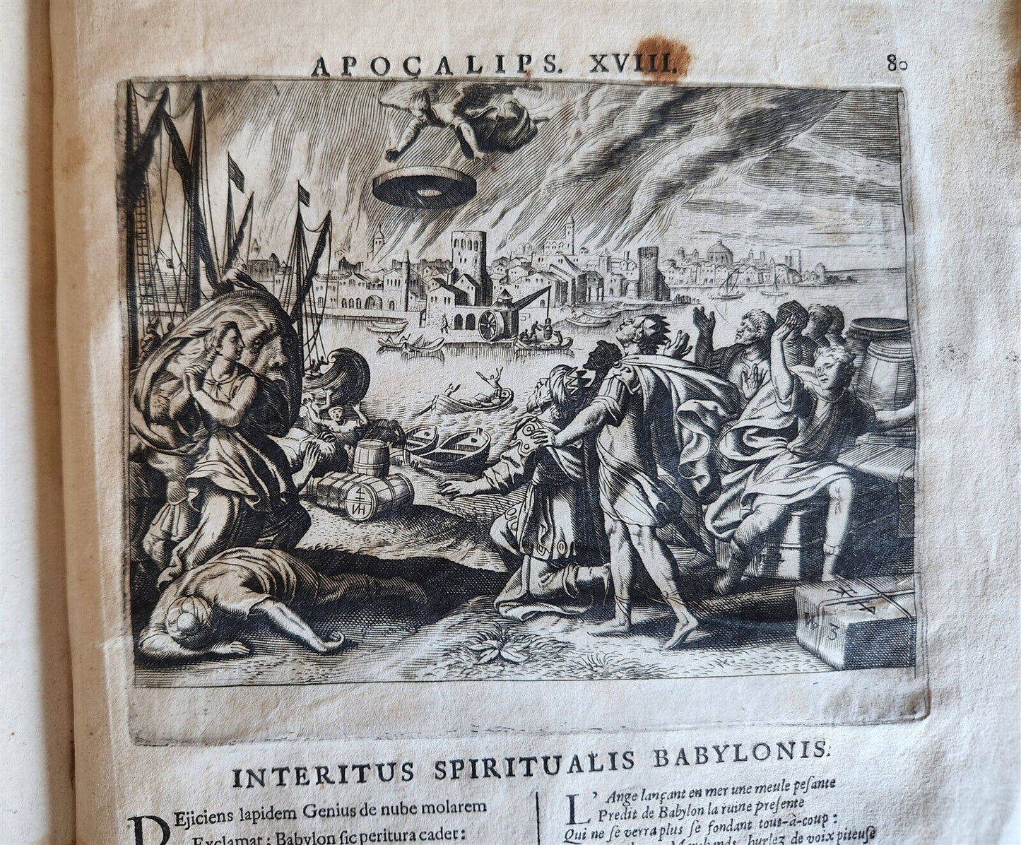 1659 FIGURES OF THE BIBLE in DUTCH antique ILLUSTRATED w/ 233 ENGRAVINGS vellum