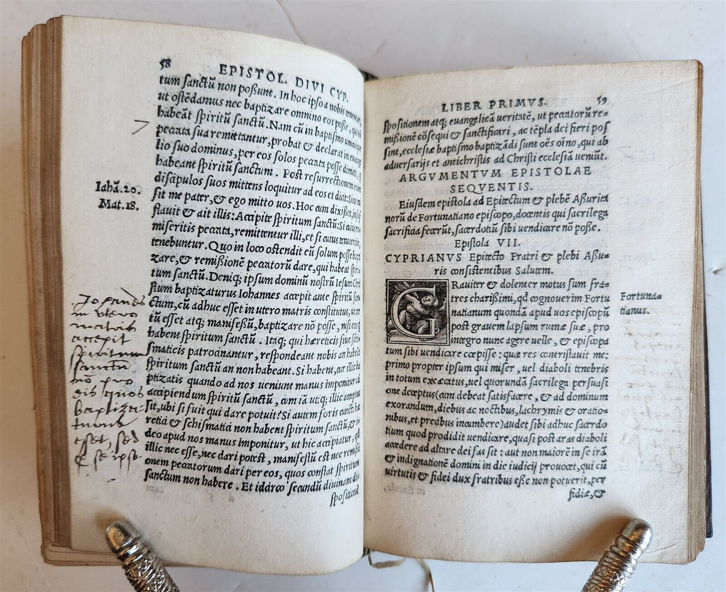 1524 POST-INCUNABULA WORKS of CYPRIAN Bishop of Carthage antique 16th CENTURY