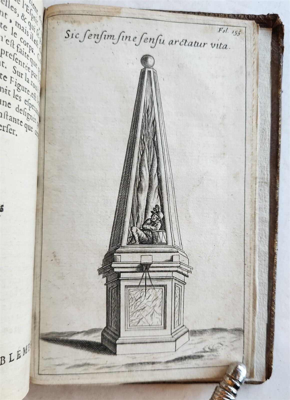1662 ART OF EMBLEMS antique 17th CENTURY STUNNING BINDING illustrated