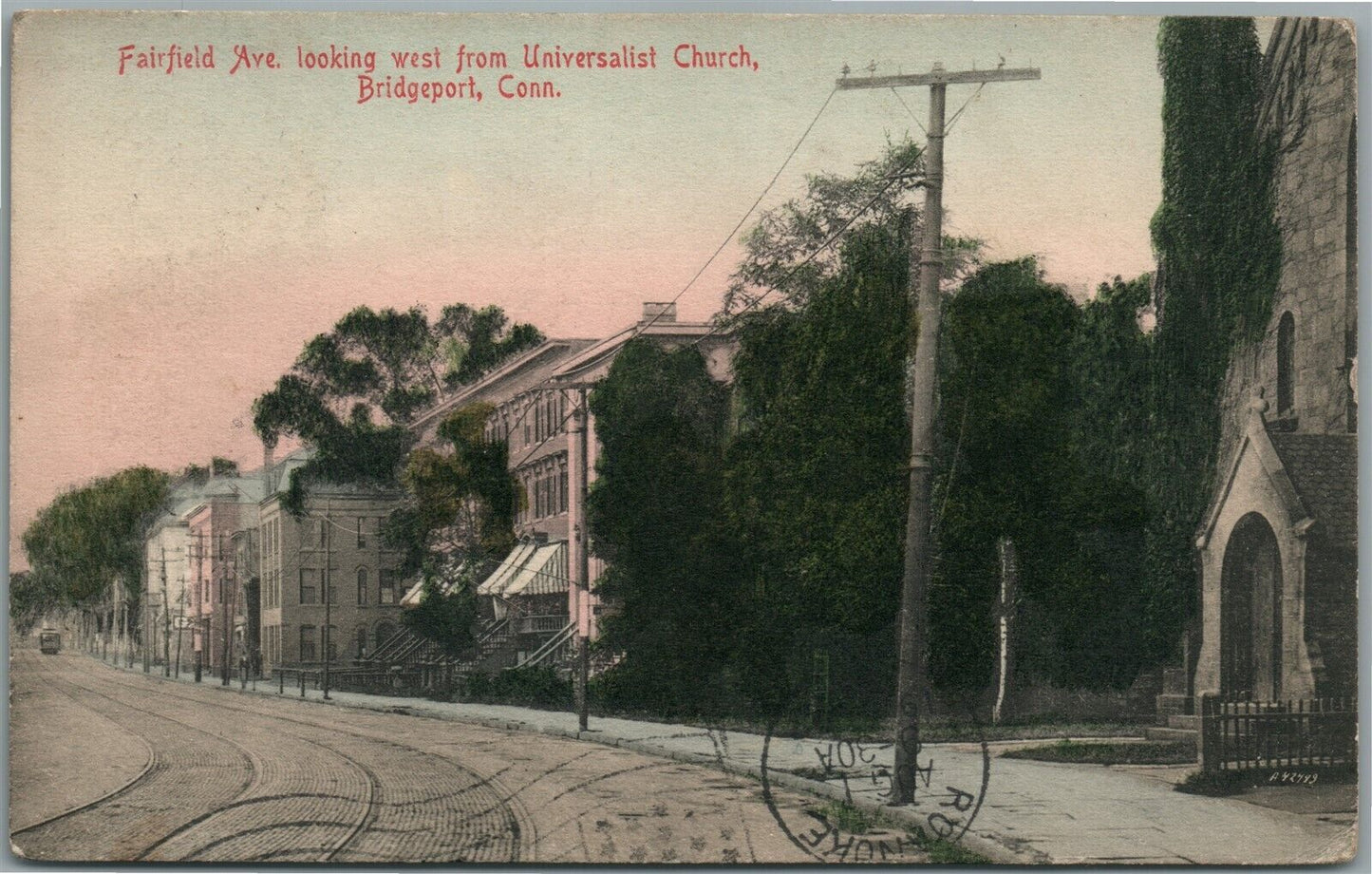 BRIDGEPORT CT FAIRFIELD AVENUE ANTIQUE POSTCARD