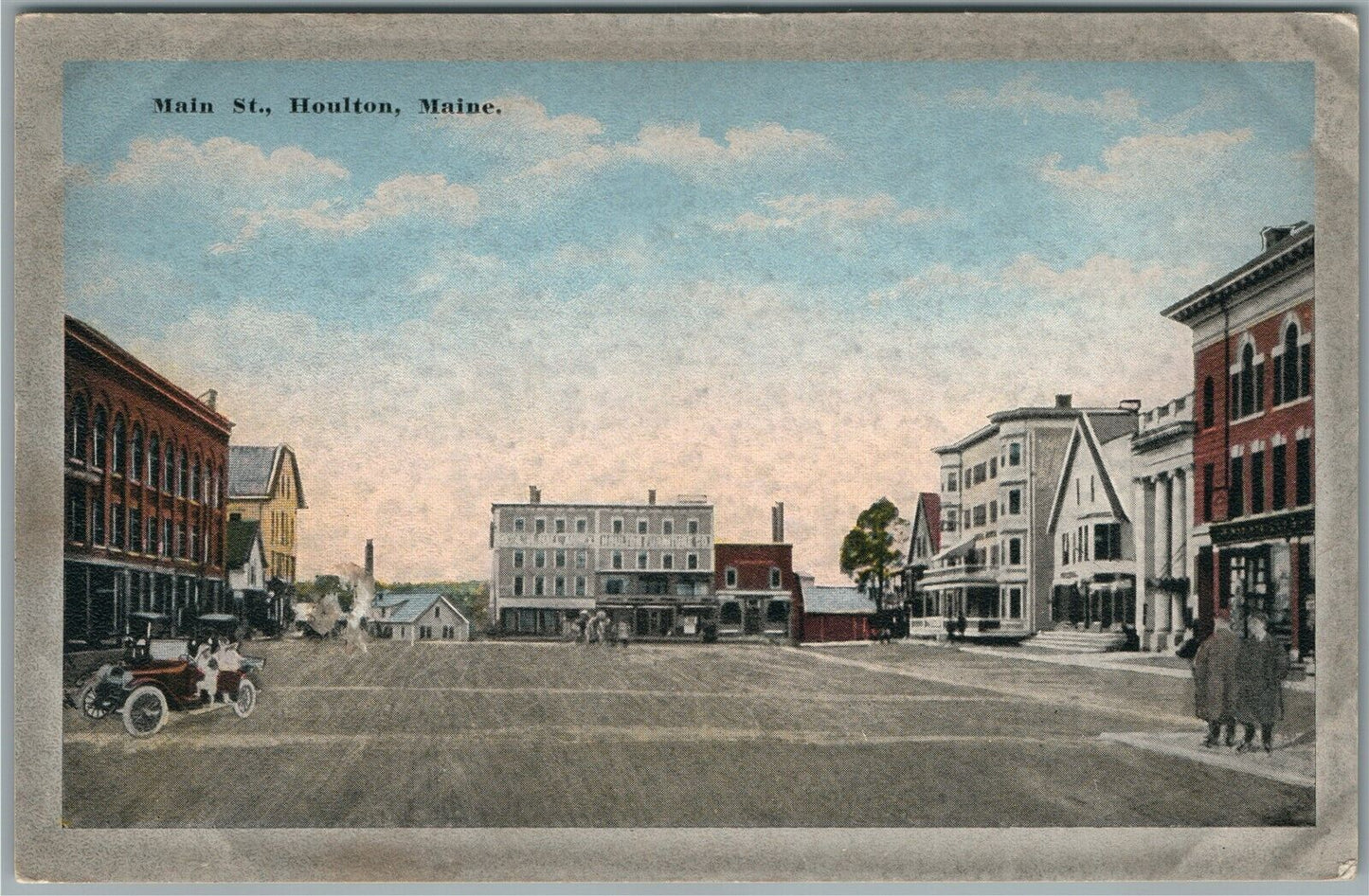 HOULTON ME MAIN STREET ANTIQUE POSTCARD
