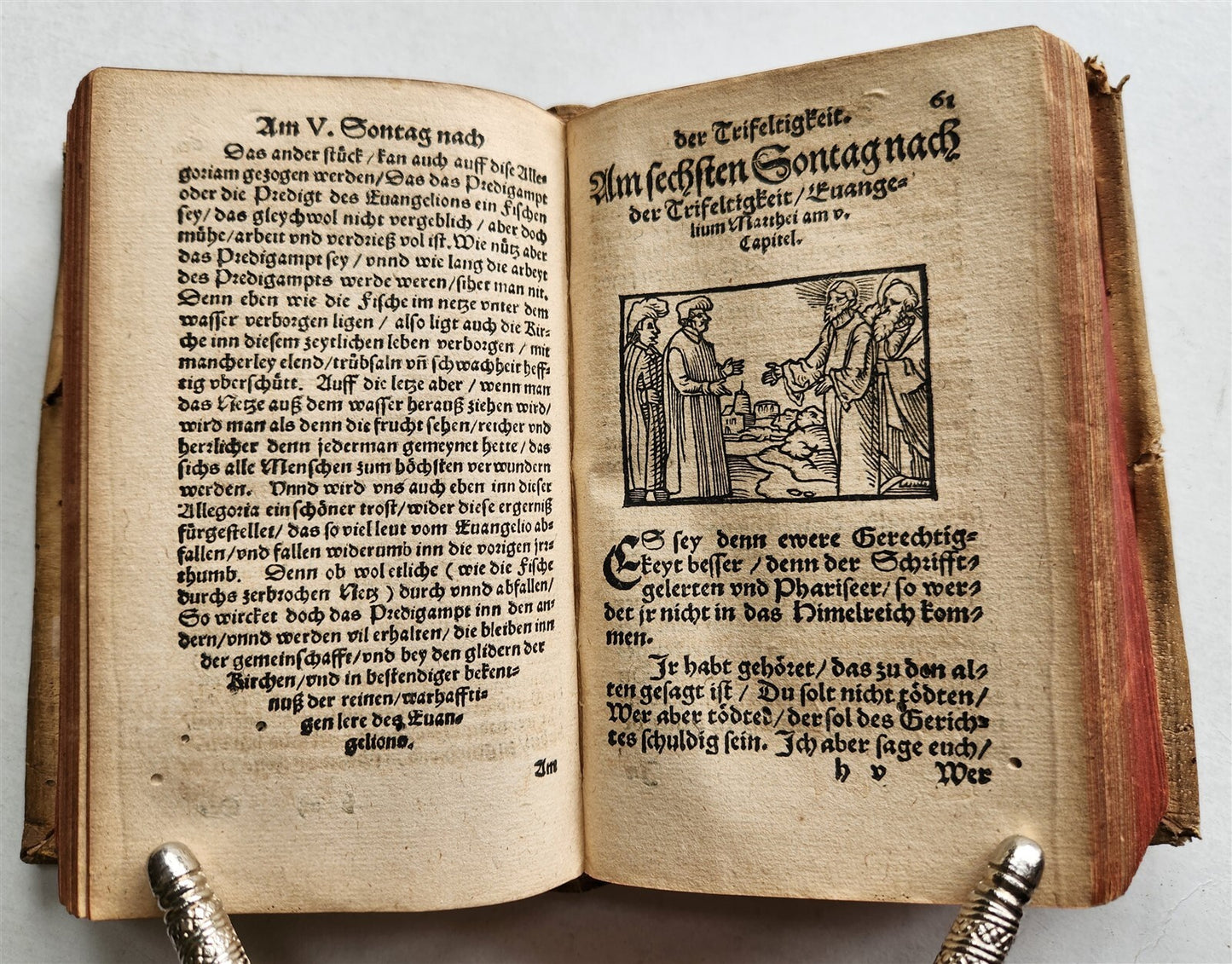 1566 MELANCHTHON Philippe Postill uber die Evangelia ANTIQUE pigskin ILLUSTRATED