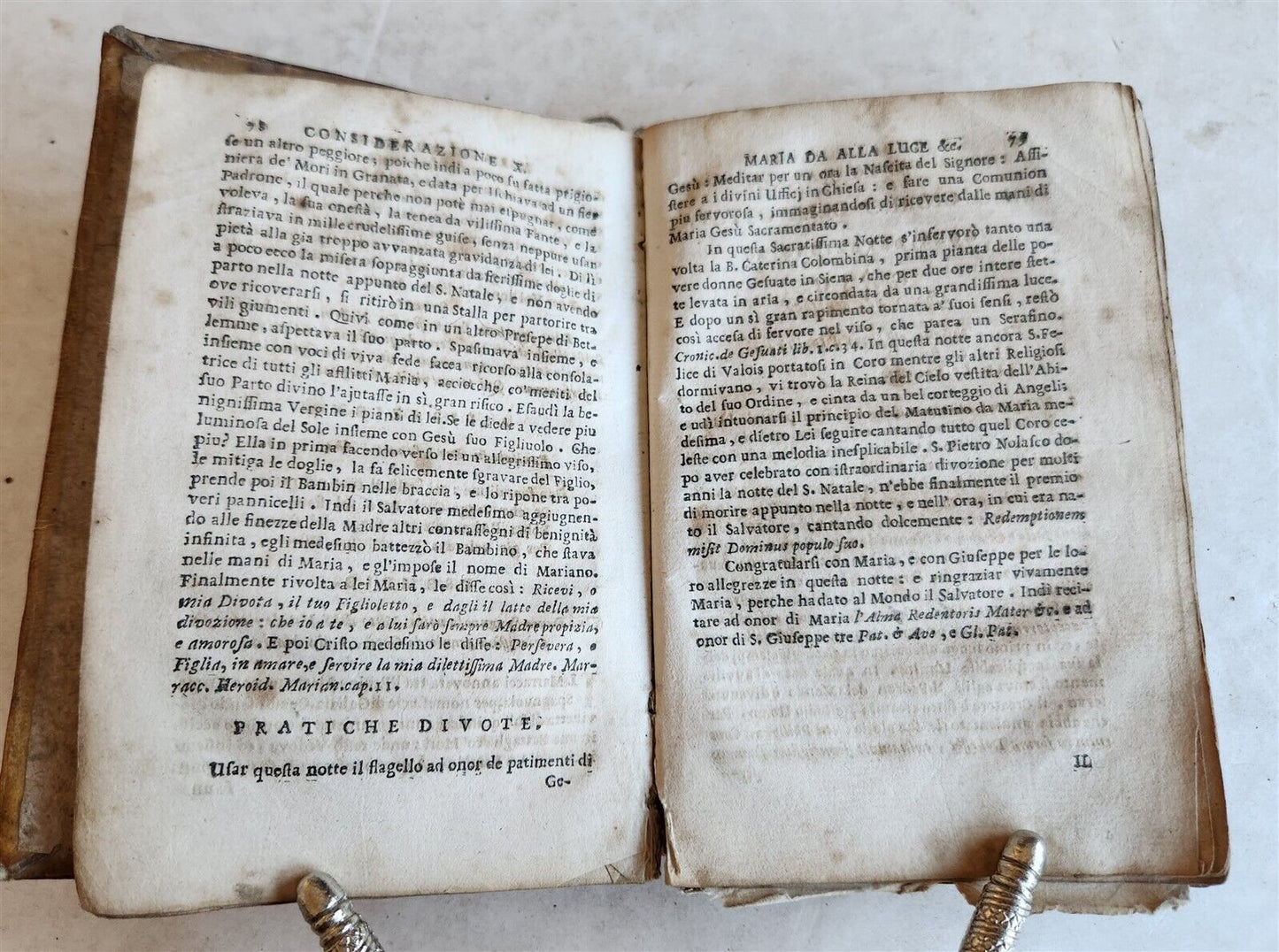 1737 L'AMOR DE CUORI GESU BAMBINIO by S. NATALE antique in ITALIAN vellum bound