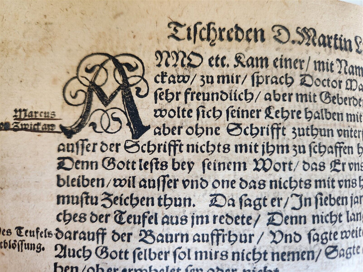 1567 COLLOQVIA by MARTIN LUTHER antique PIGSKIN BOUND FOILIO