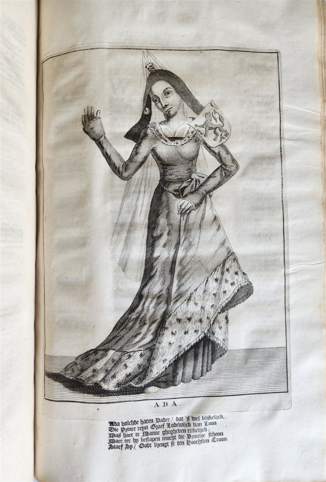 1699 CHRONICLE of COUNTS of HOLLAND antique ILLUSTRATED FOLIO vellum bound